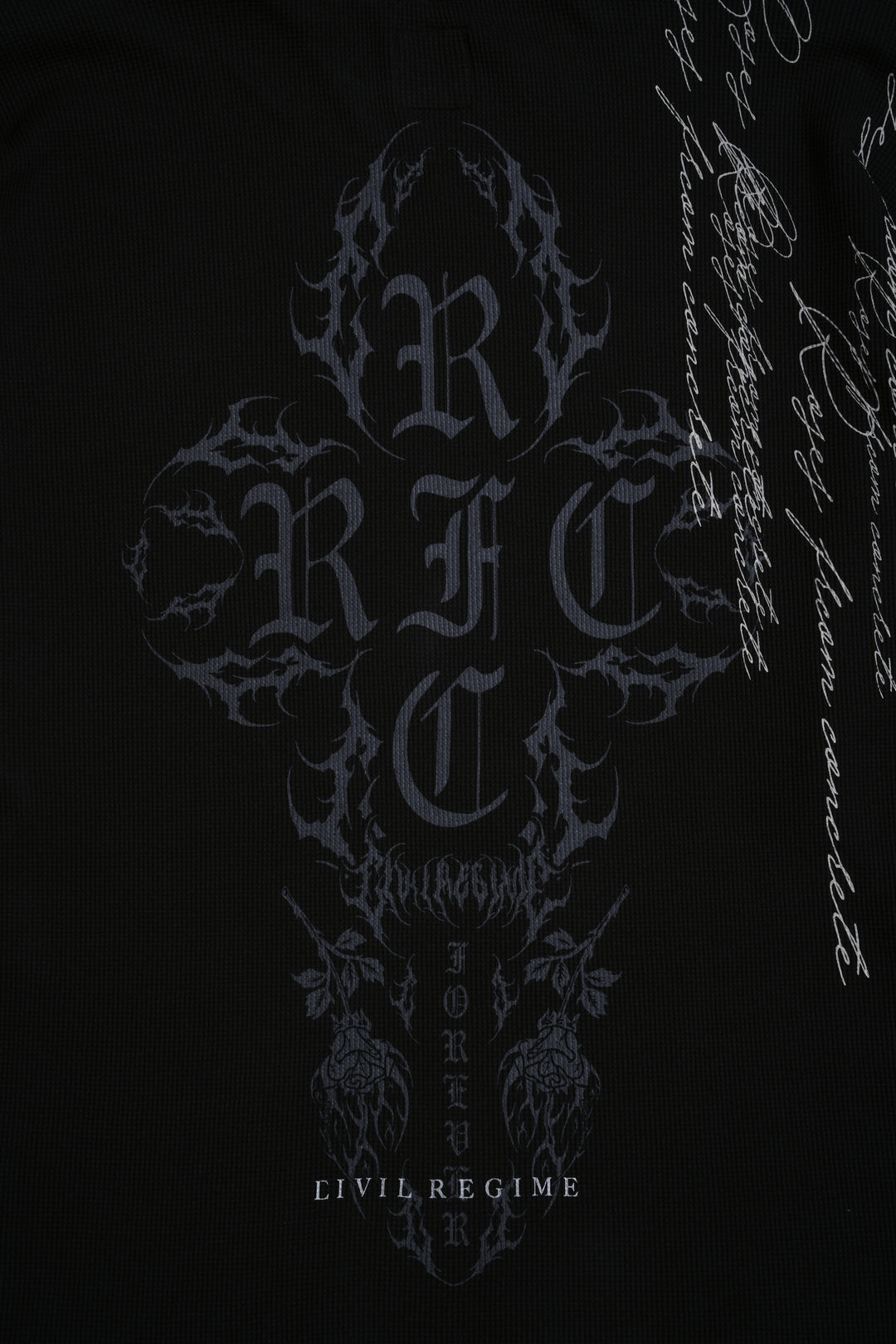 Winter Wraith Obsidian Waffle Thermal in Charcoal