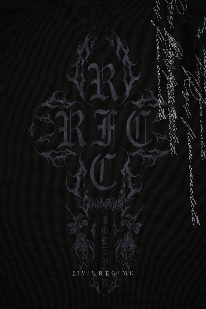 Winter Wraith Obsidian Waffle Thermal in Charcoal