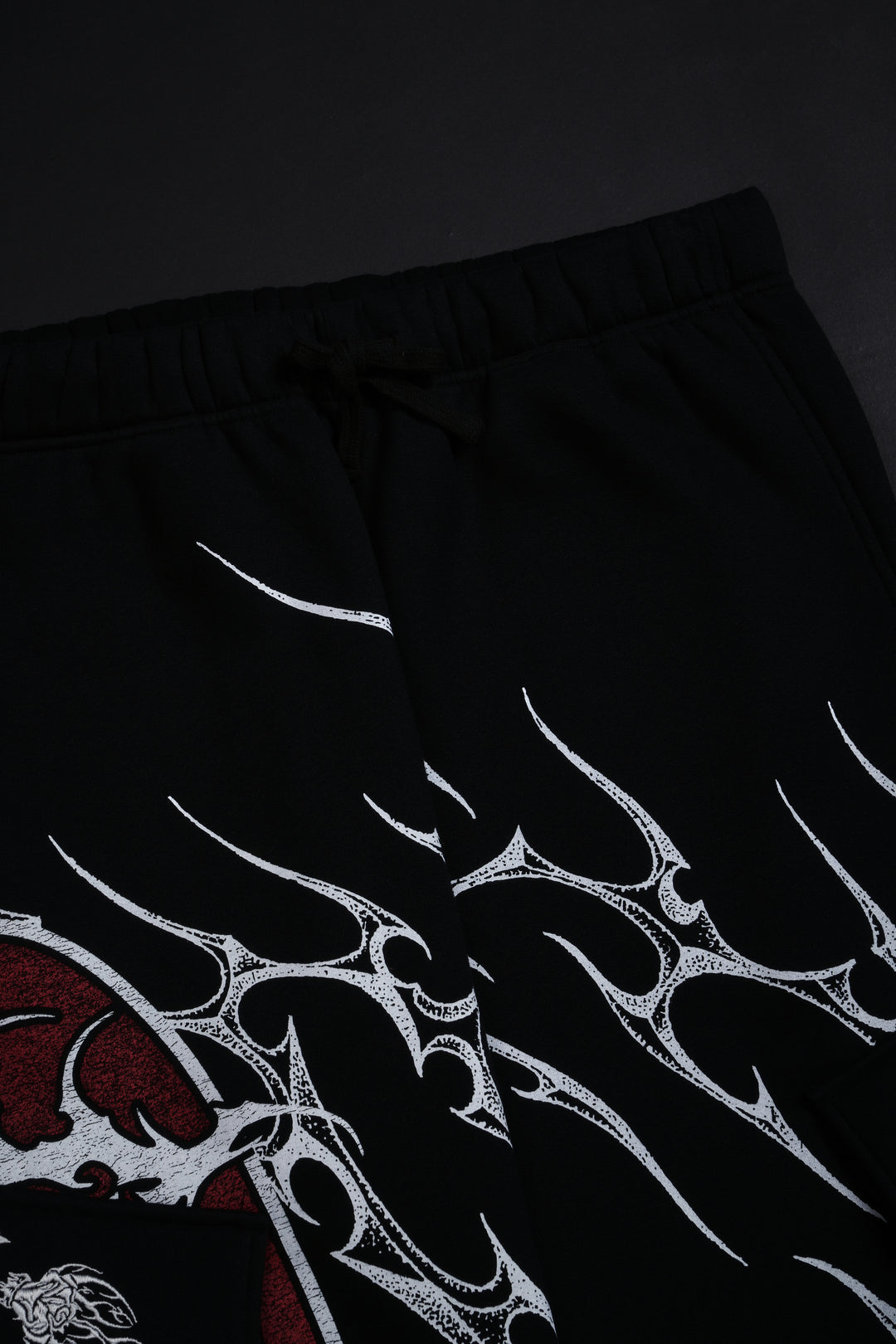 Patchwork Eternal Wide Leg Cargo Pants in Black