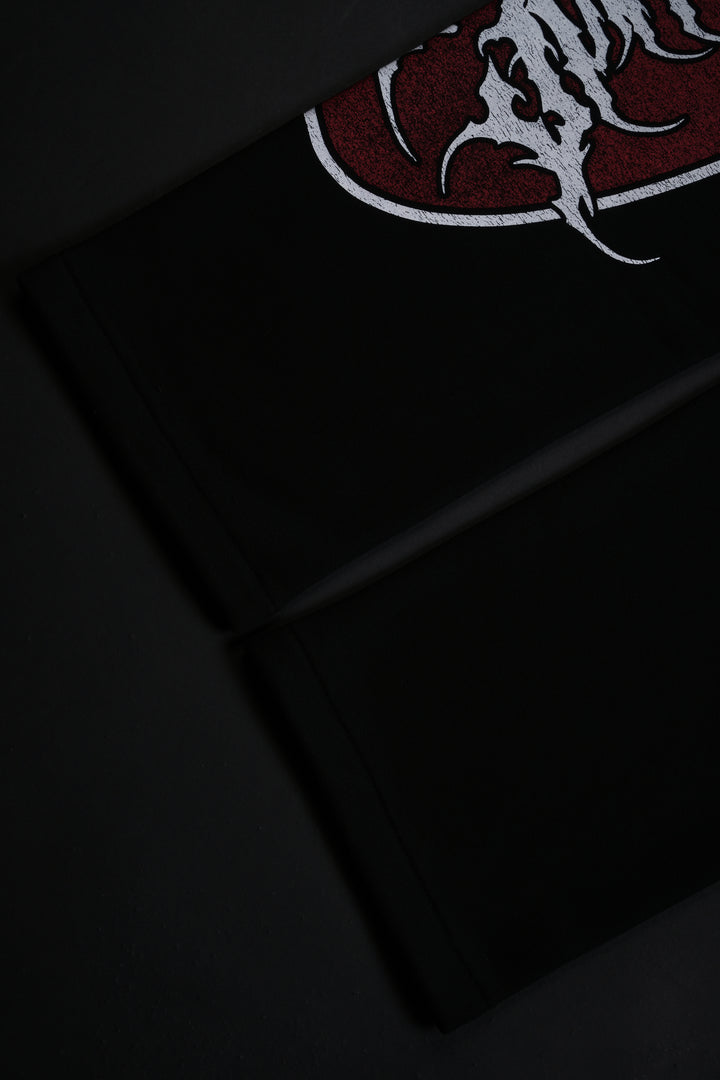 Patchwork Eternal Wide Leg Cargo Pants in Black