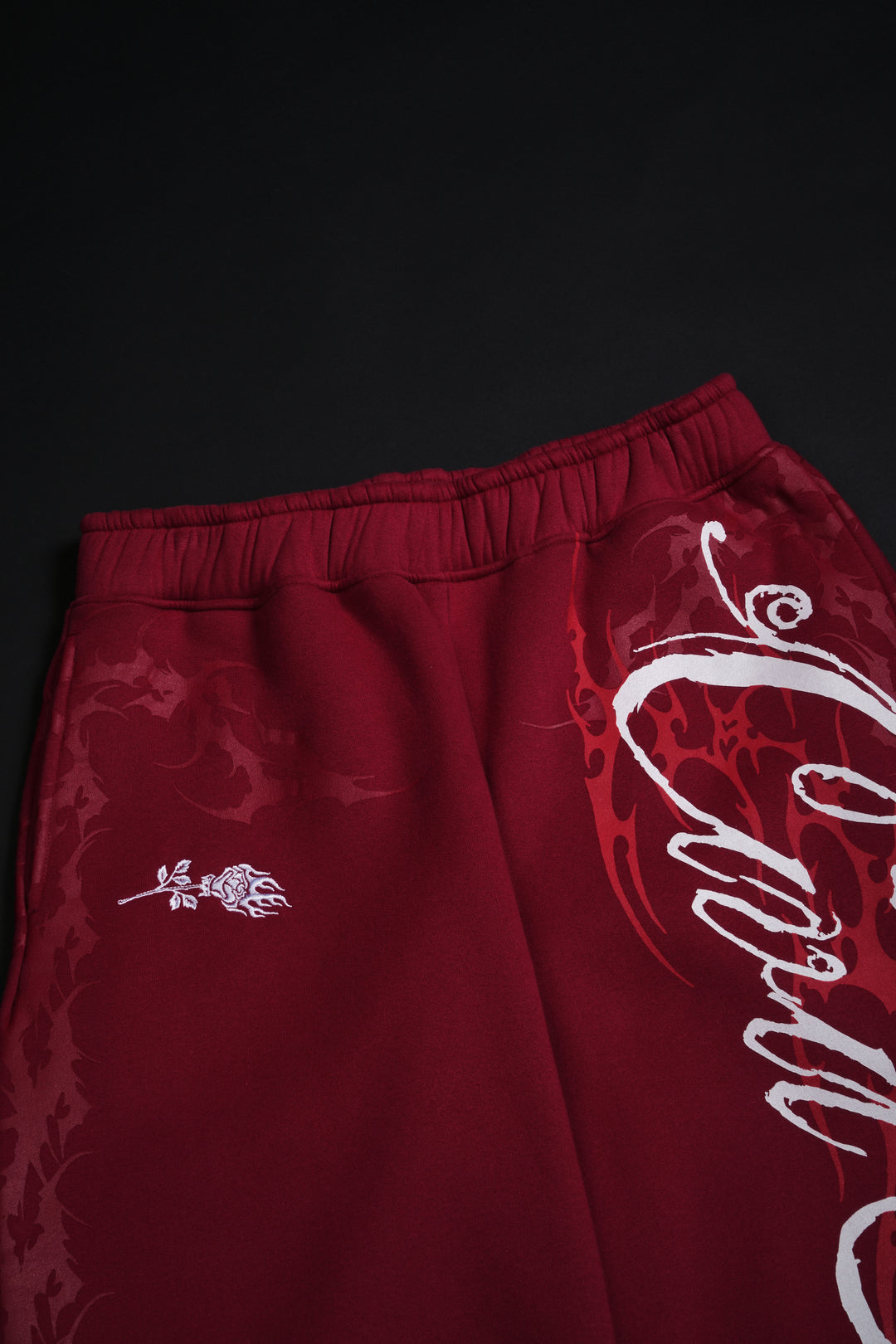 Letter To You Lowrise Wide Leg Pants in Dark Red