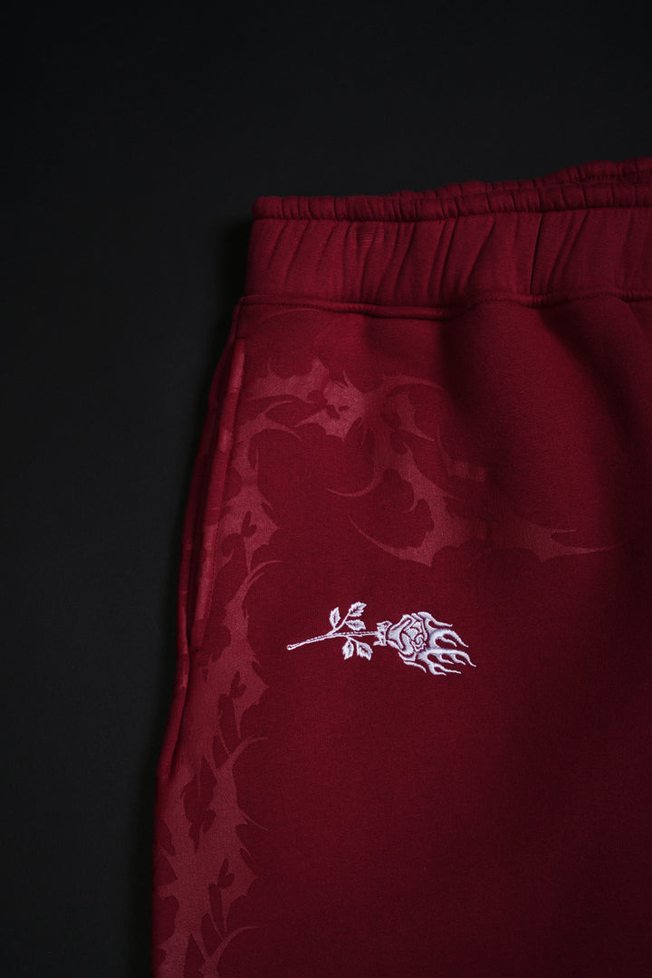 Letter To You Lowrise Wide Leg Pants in Dark Red