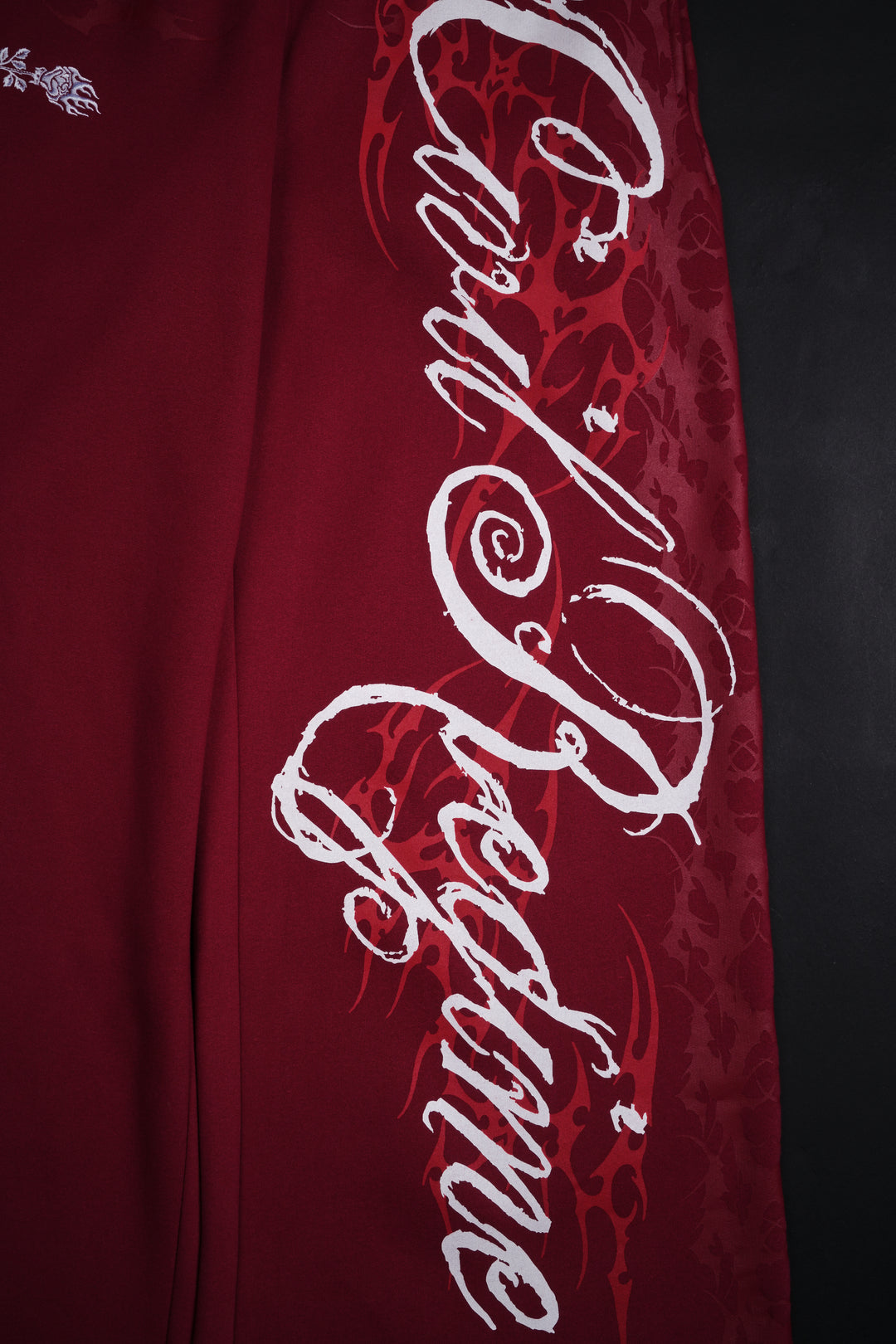 Letter To You Lowrise Wide Leg Pants in Dark Red