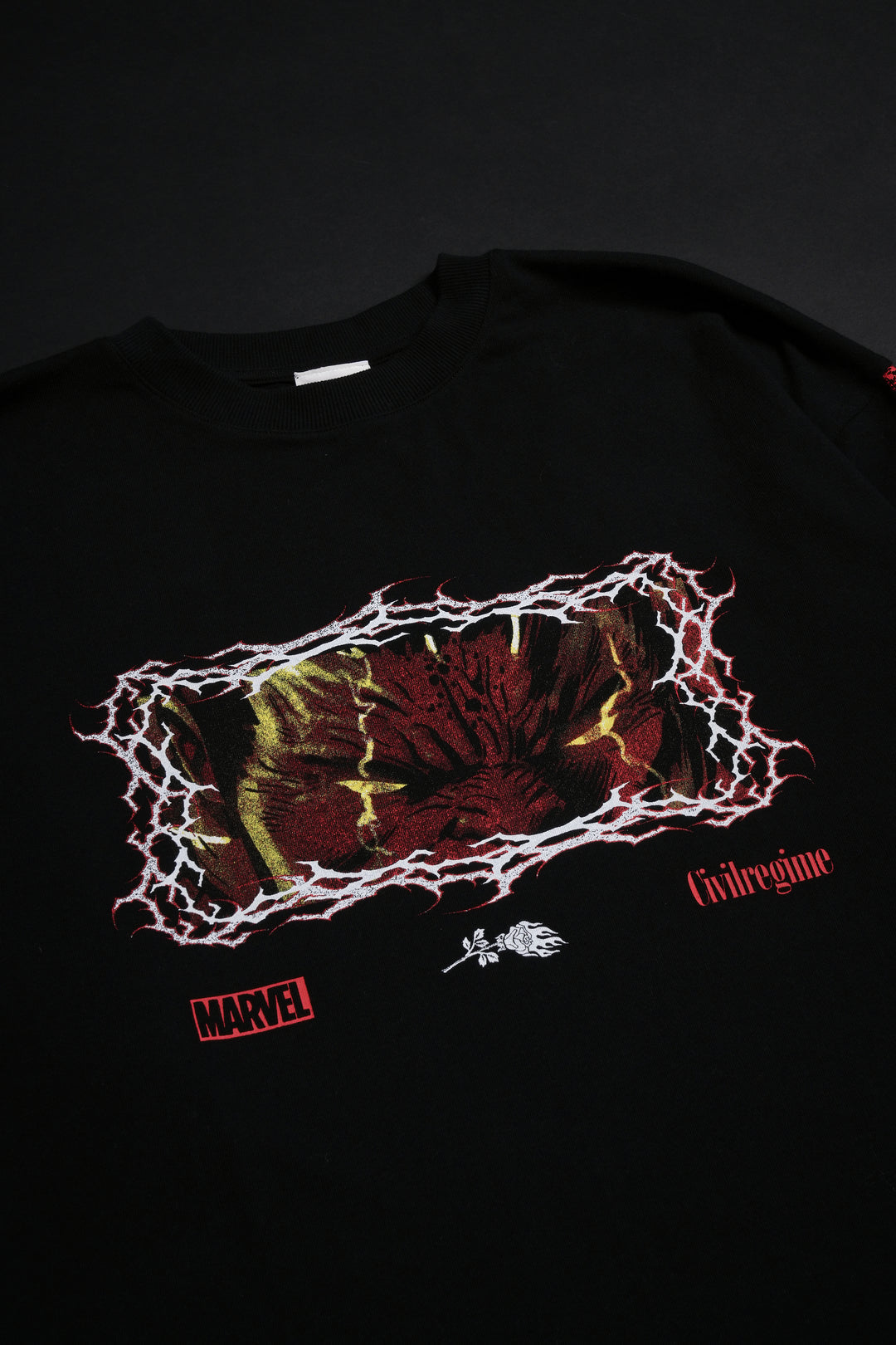 Red Hulk American Classic Oversized Tee in Black