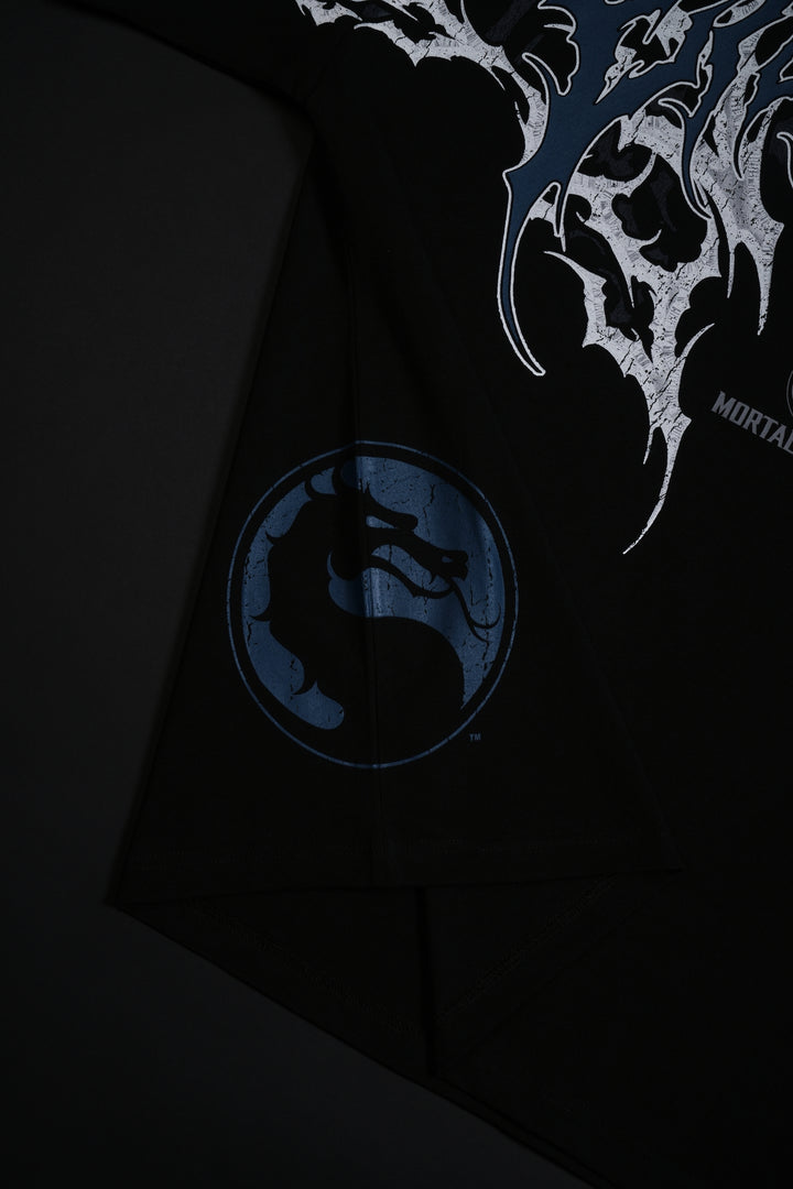 Kitana 199X "Side By Side" Oversized Tee in Black