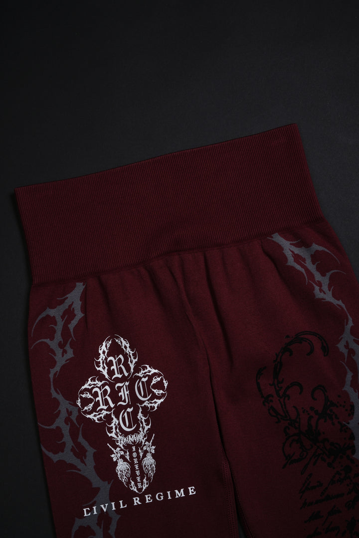 Save Yourself Kelly Seamless Scrunch Leggings in Oxblood