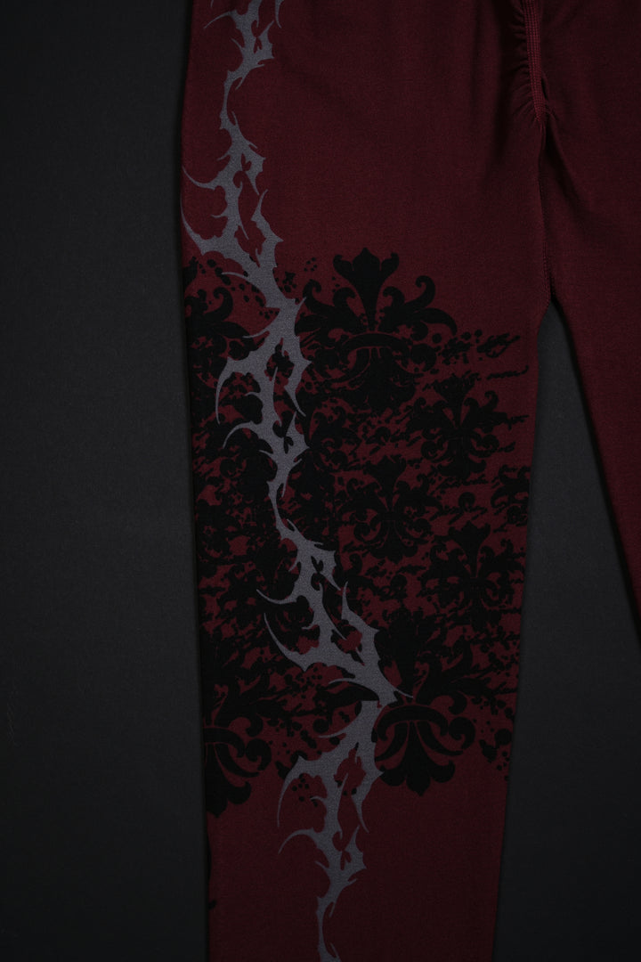 Save Yourself Kelly Seamless Scrunch Leggings in Oxblood