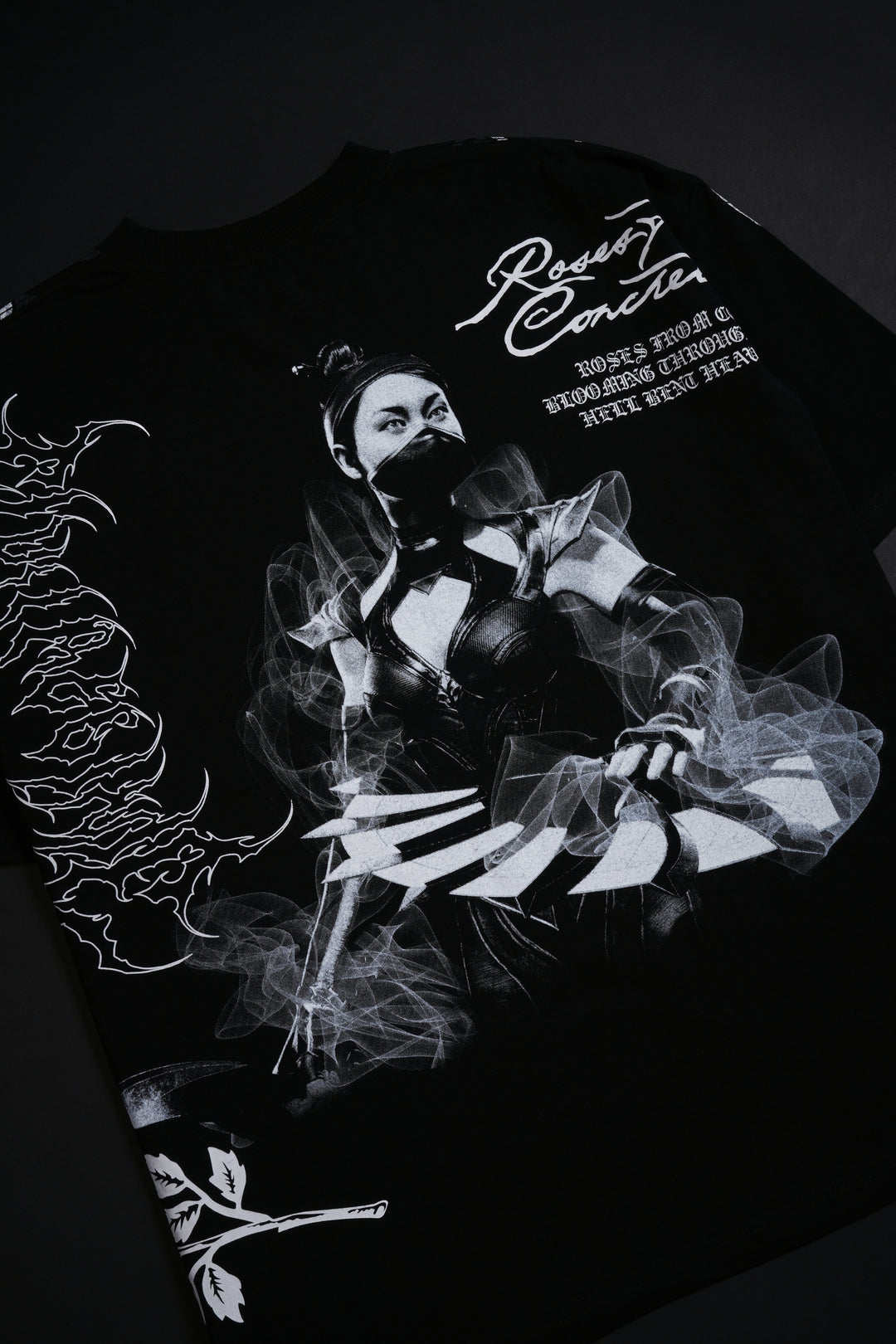 Kitana 199X "Side By Side" Oversized Tee in Black