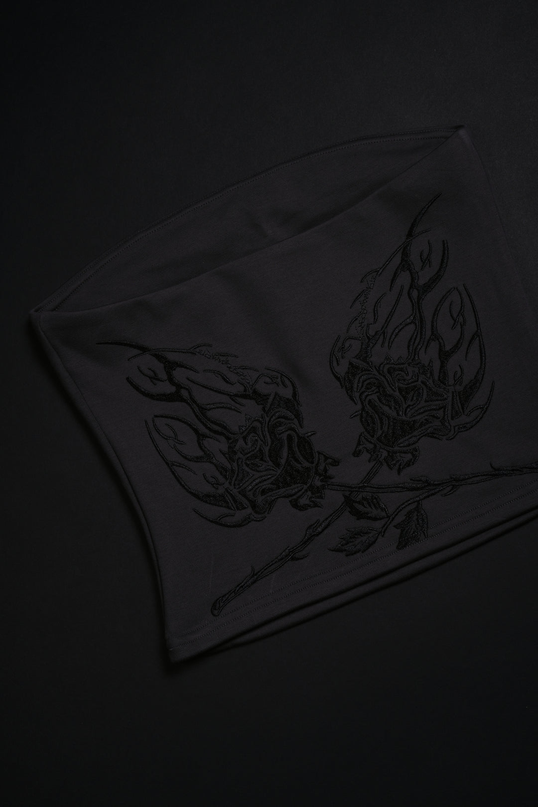 Roses Stamp Pookie Tube Top in Vintage Black