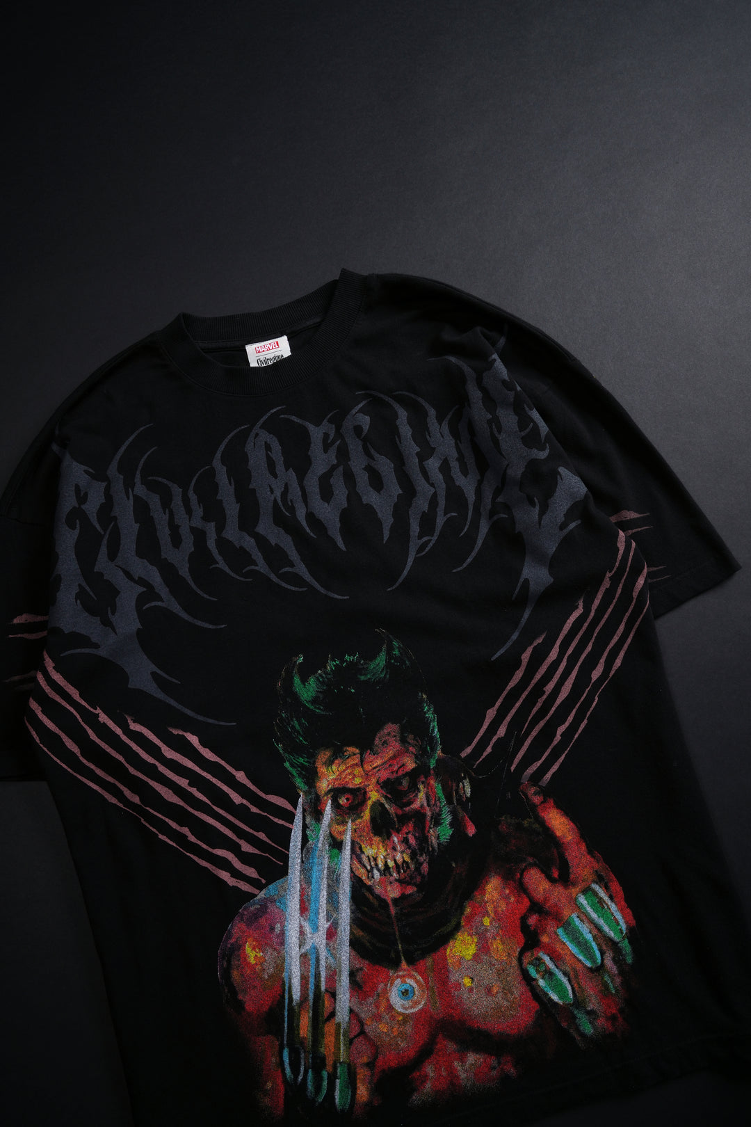 Zombie Wolverine American Classic Oversized Tee in Black