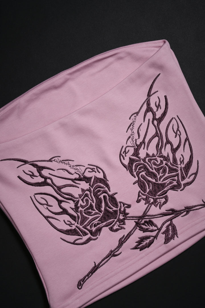 Roses Stamp Pookie Tube Top in Baby Pink