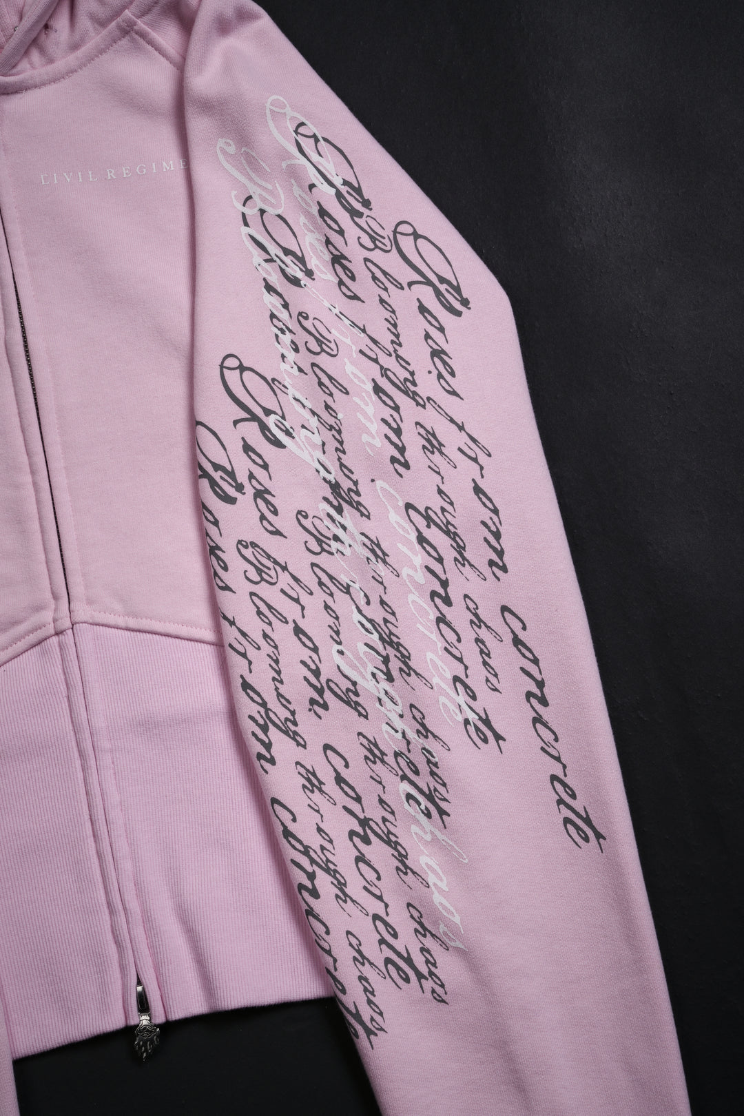 Deadly Alliance Angel Crop Fur Zip Up Hoodie in Baby Pink