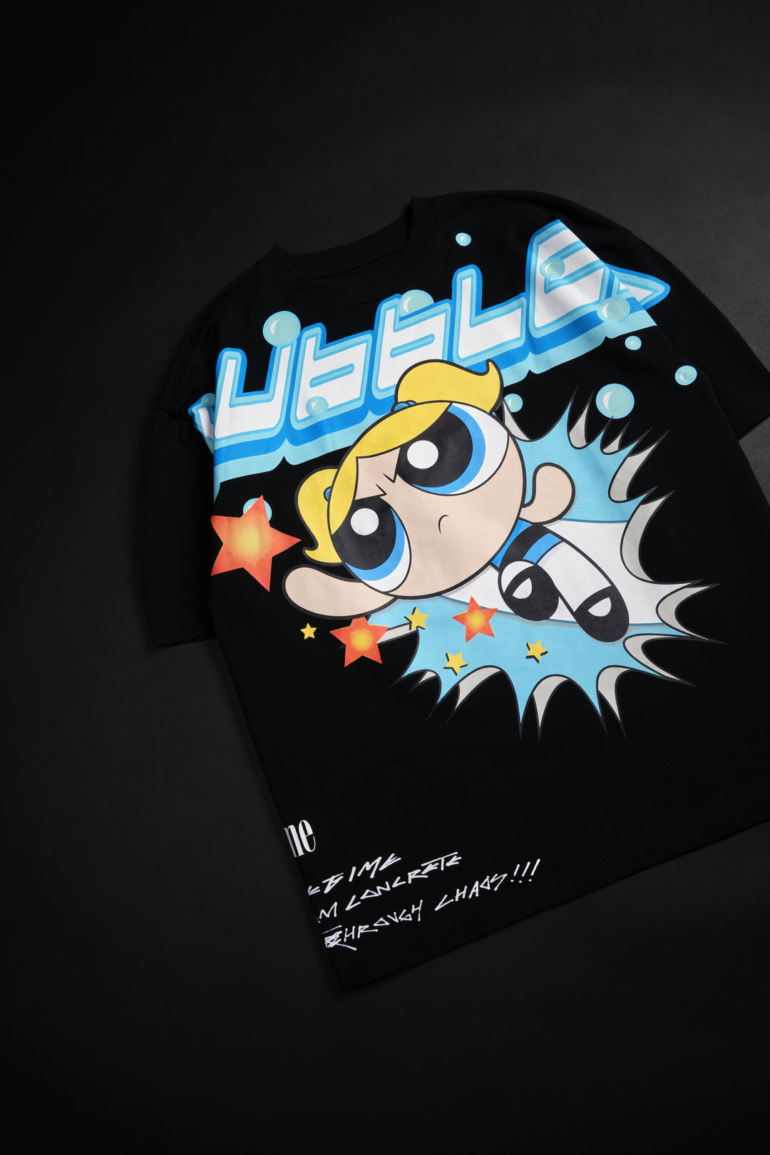 Bubble's Chaos 199X Oversized Tee in Black