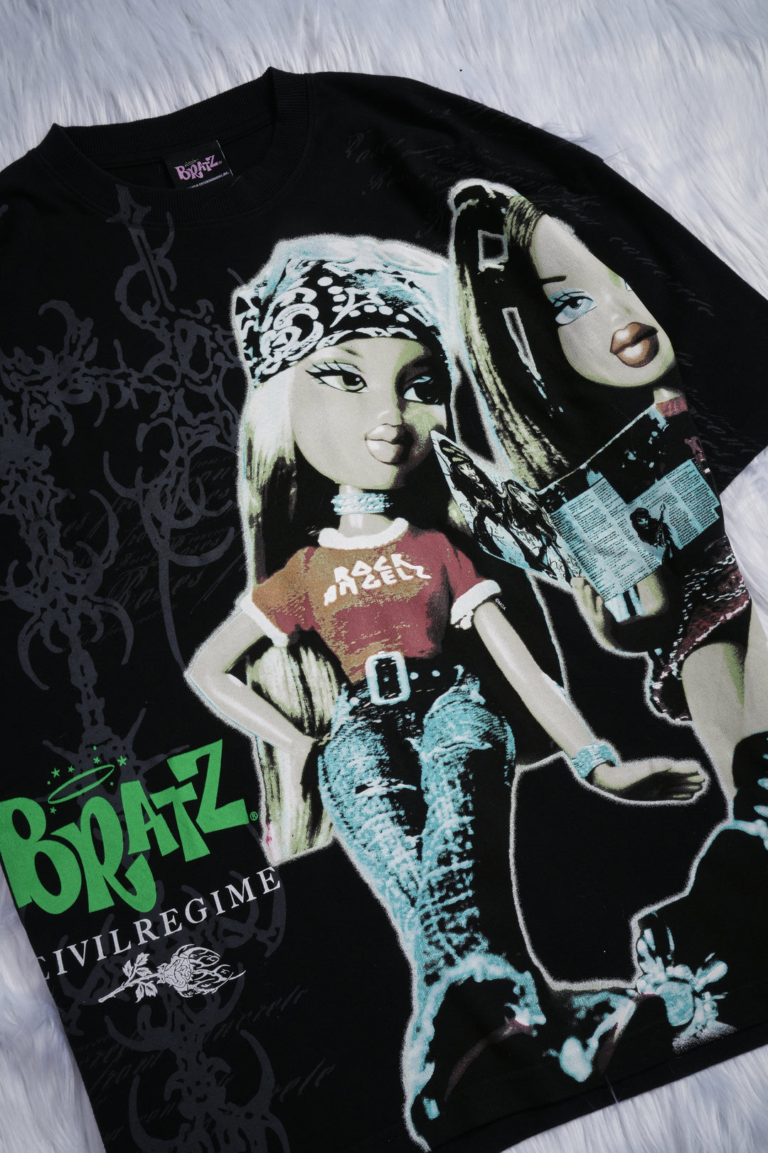 Concrete Dollz American Classic Oversized Tee in Black