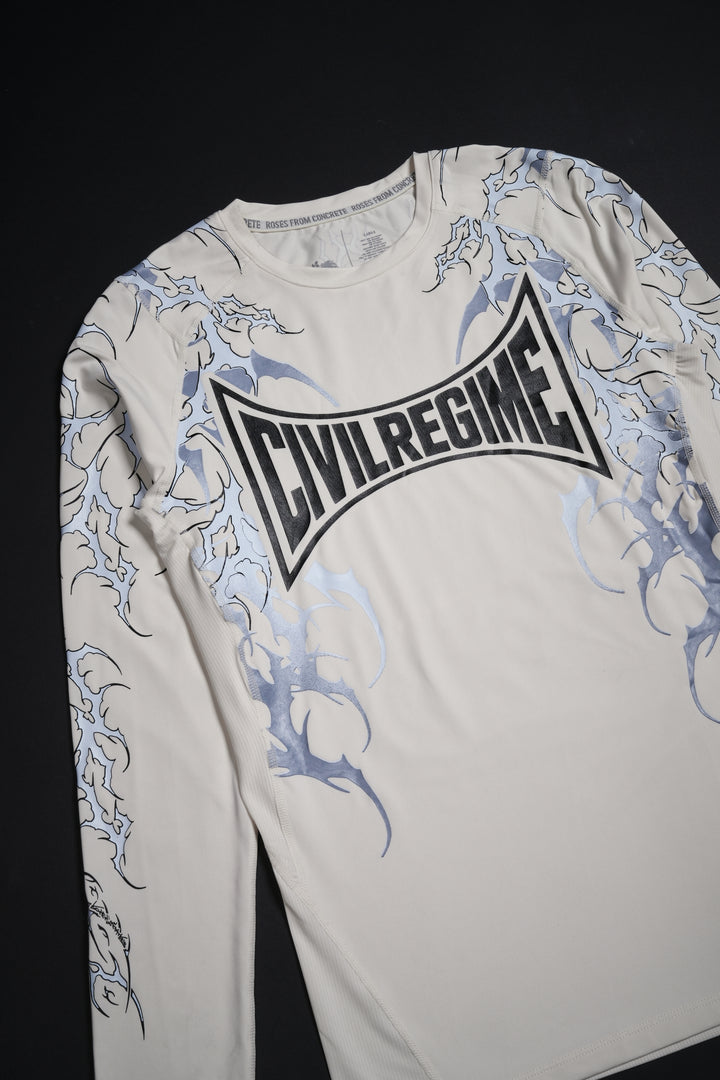 Corpse Cross Flex Scoop L/S Compression Shirt in Butter