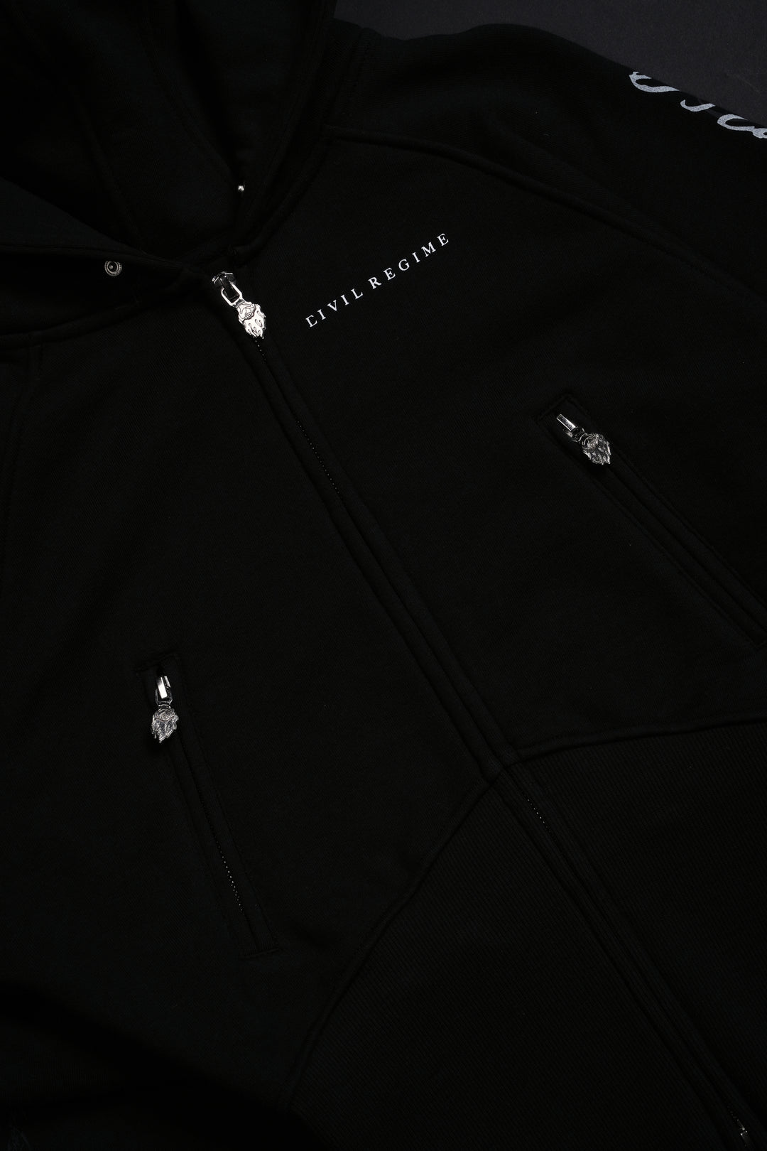 Deadly Alliance Angel Crop Fur Zip Up Hoodie in Black