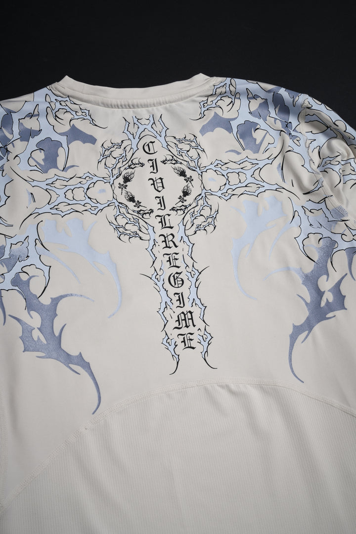 Corpse Cross Flex Scoop L/S Compression Shirt in Butter