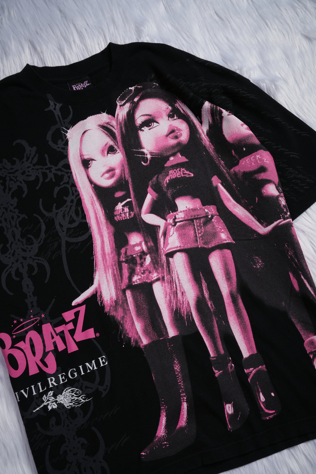 Corrupt Angels American Classic Oversized Tee in Black