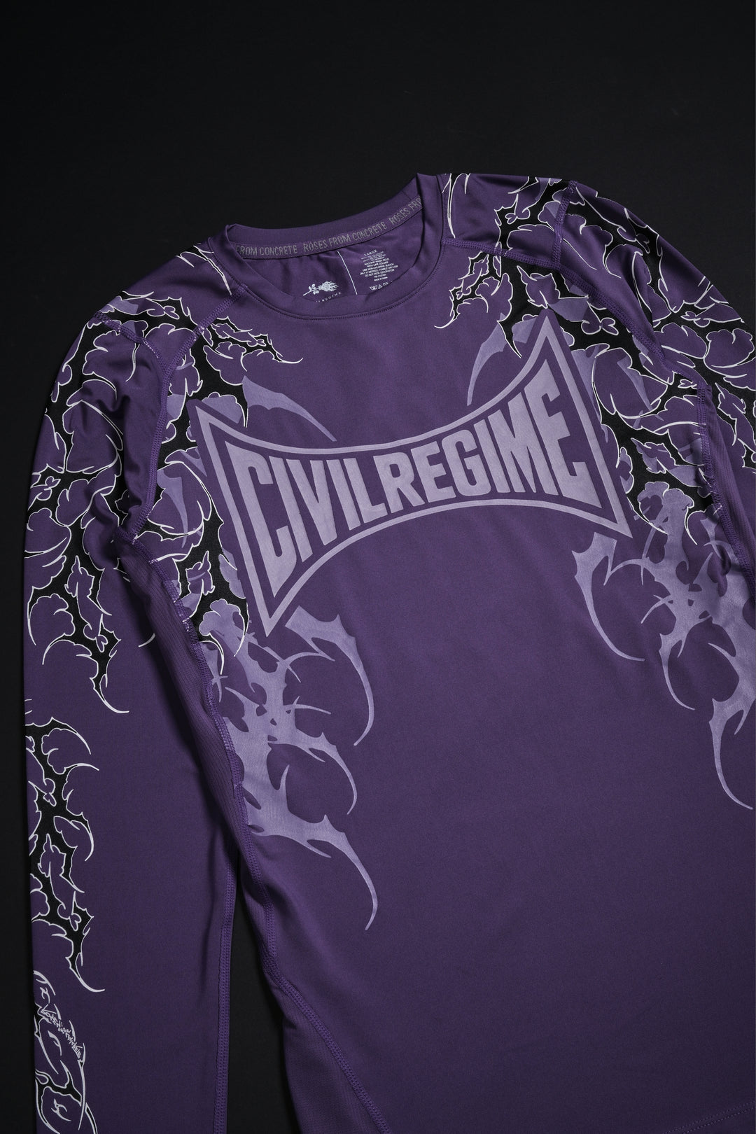 Corpse Cross Flex Scoop L/S Compression Shirt in Lavender Fade