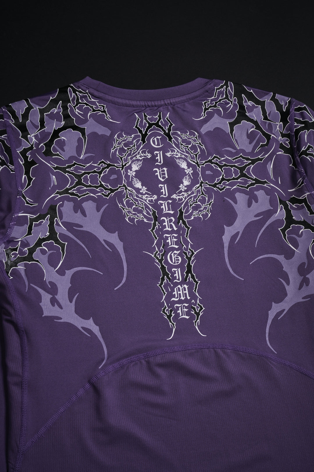 Corpse Cross Flex Scoop L/S Compression Shirt in Lavender Fade