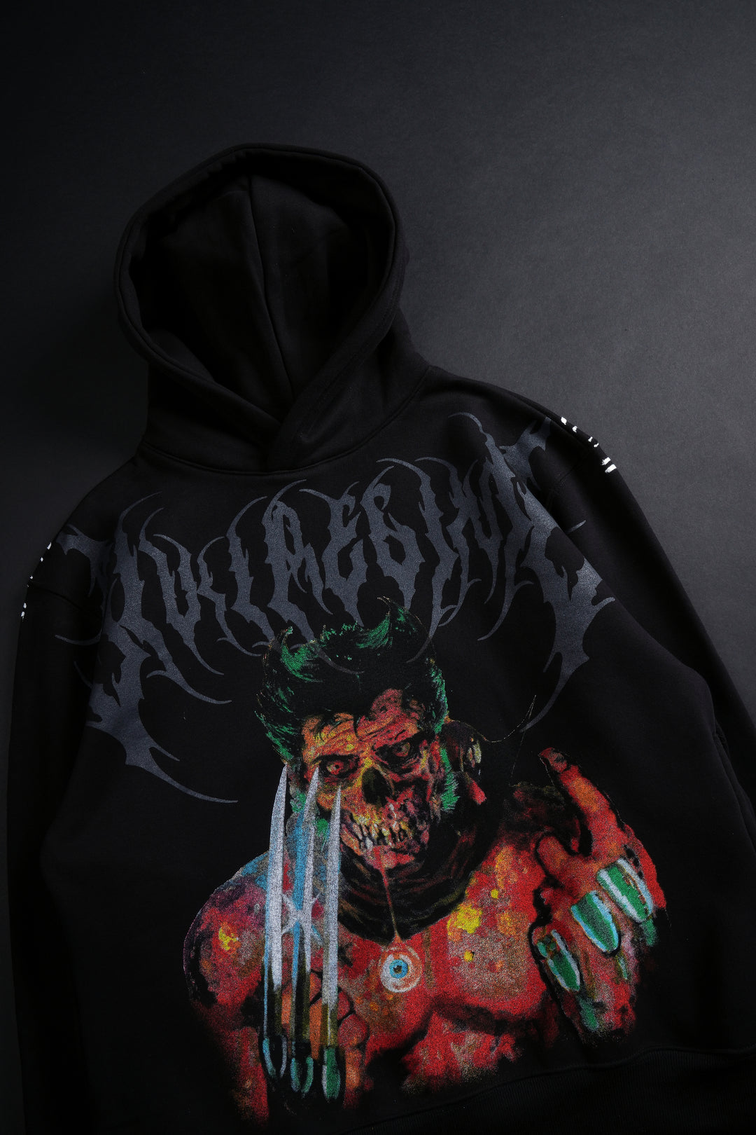 Zombie Wolverine Chaos Hoodie in Black