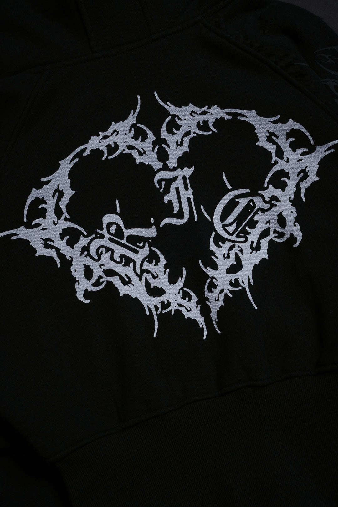 Deadly Alliance Angel Crop Fur Zip Up Hoodie in Black