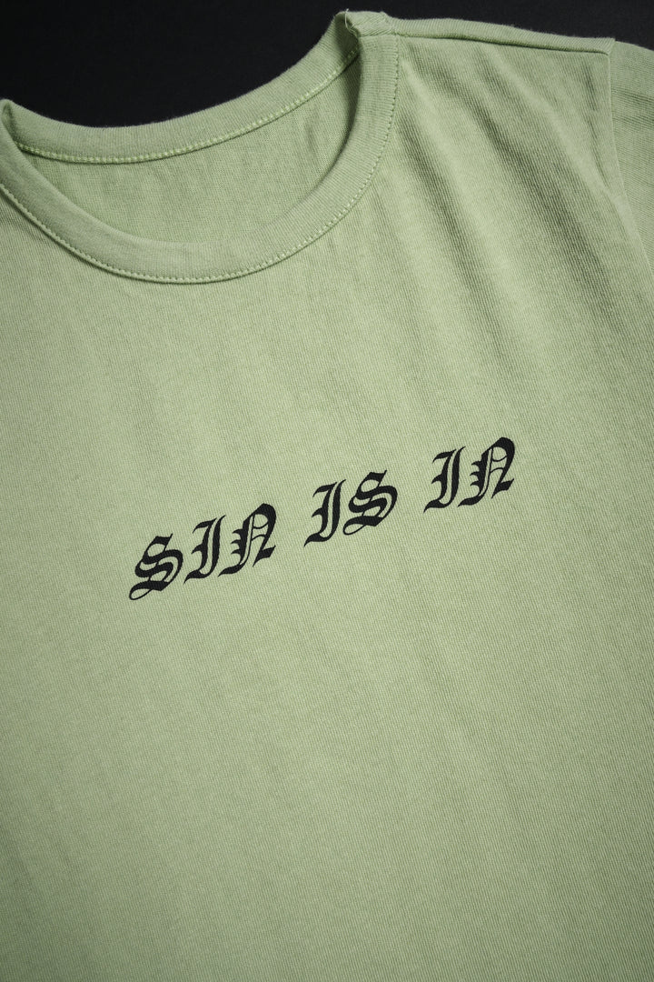 Fallen Star Baby Tee in Pistachio