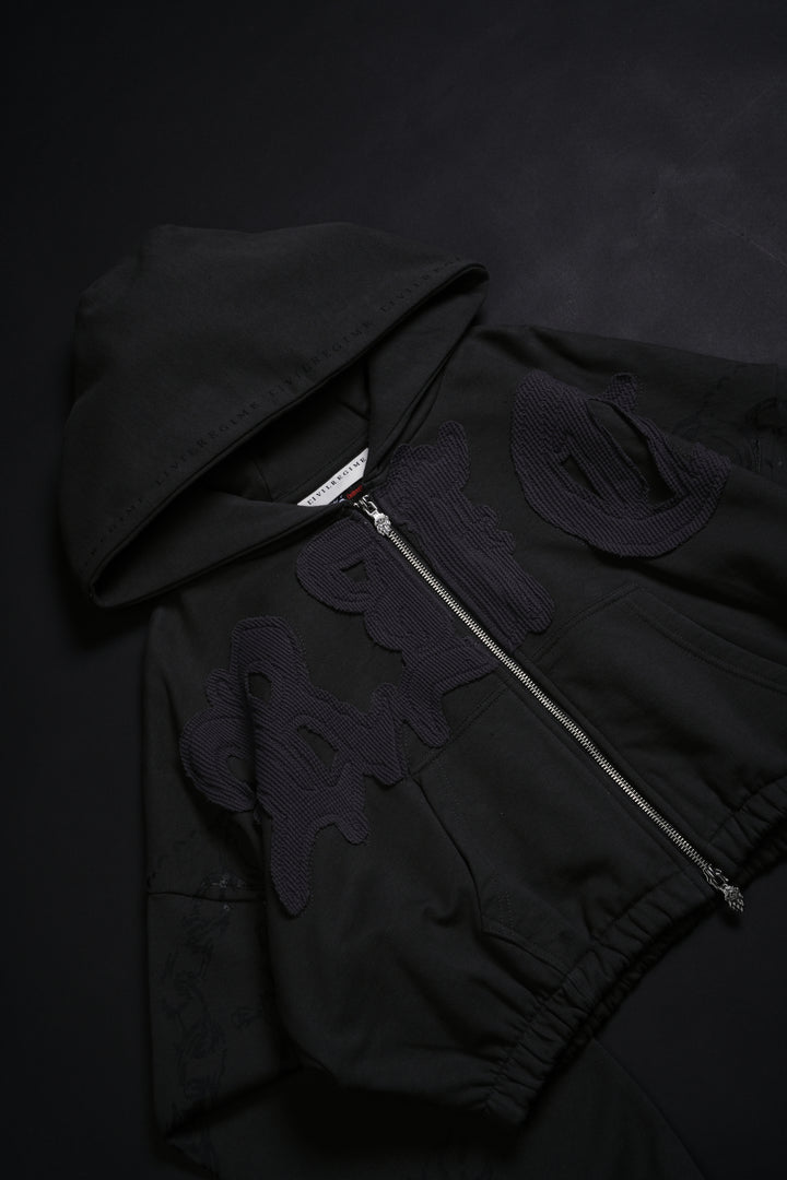 Sinner Ultra Cropped Hoodie in Vintage Ashes