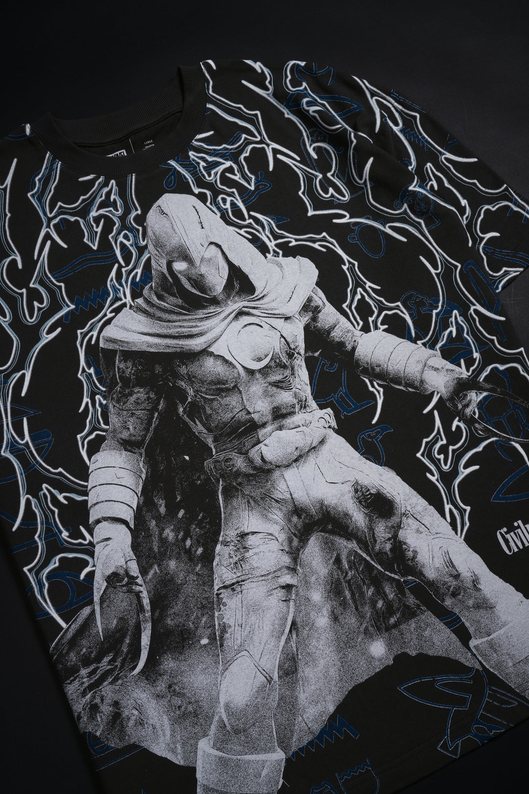 Moon Knight American Classic Oversized Tee in Vintage Ashes