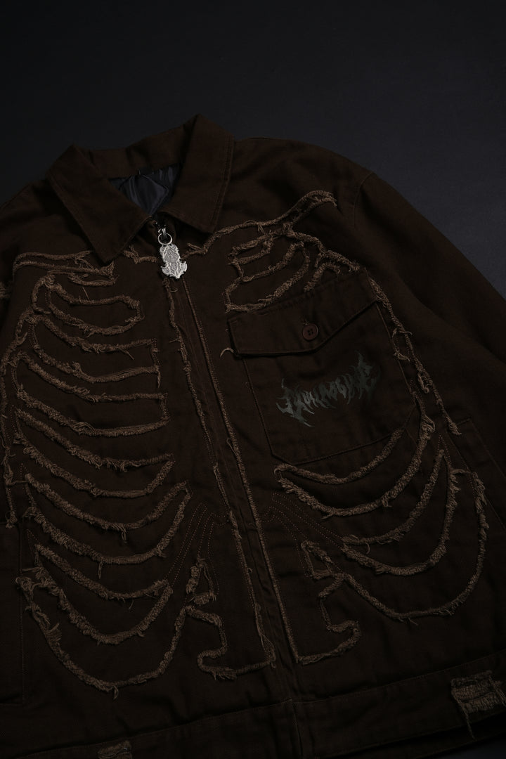 I Have A Dark Secret Work Jacket in Brown