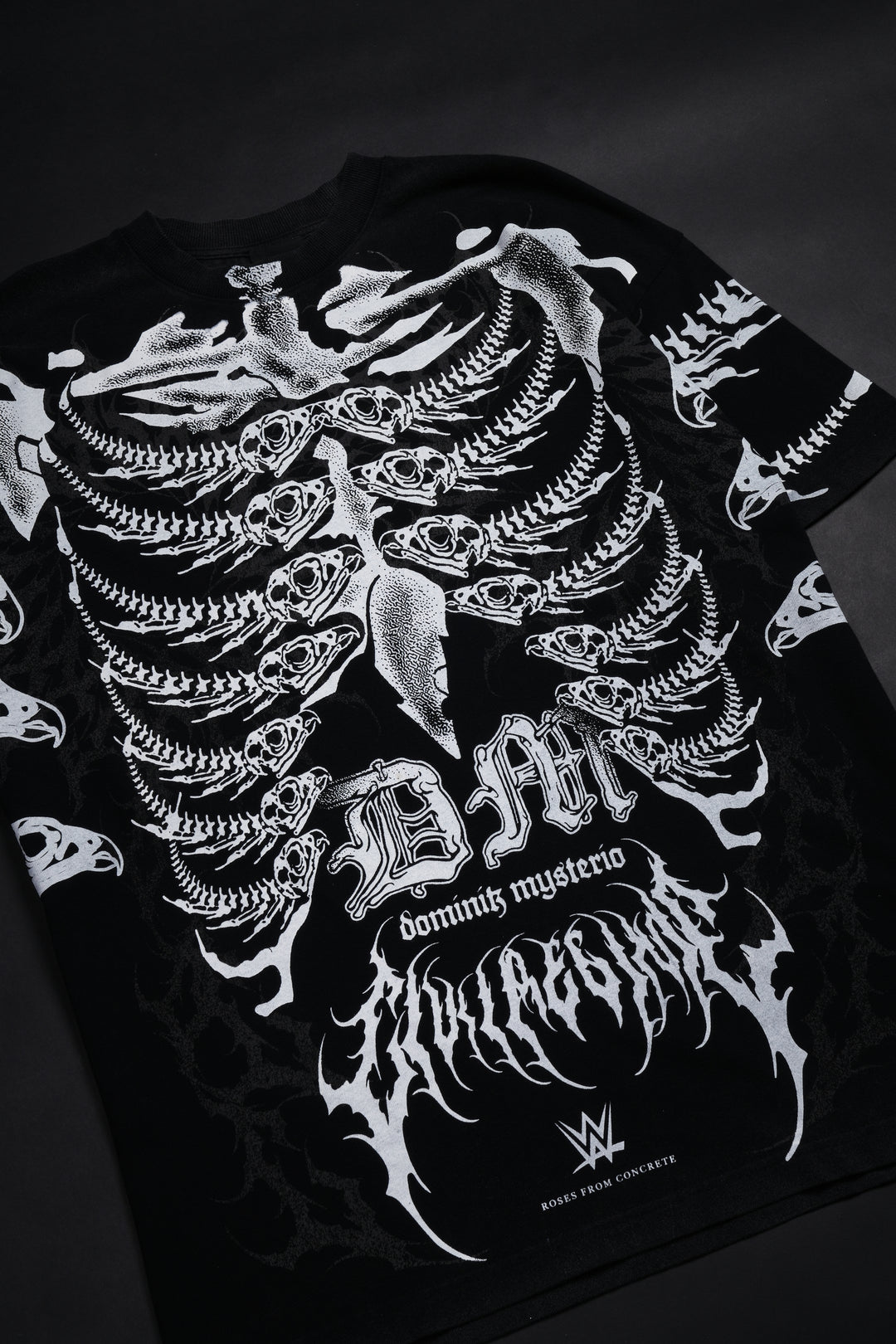 Bones Of Betrayal American Classic Oversized Tee in Vintage Black