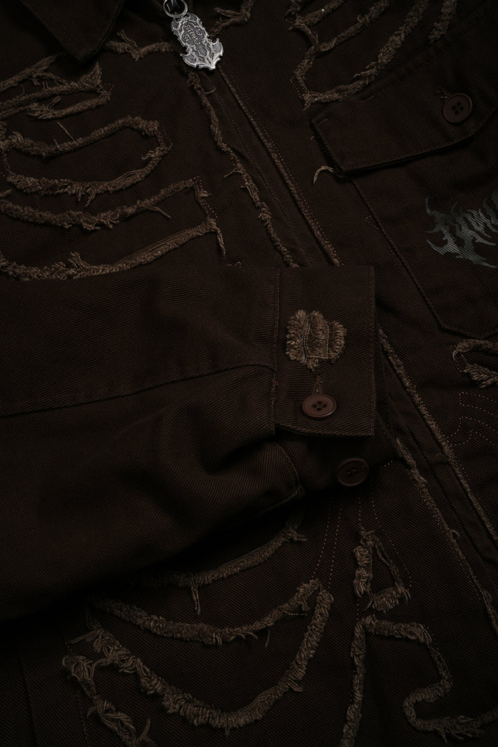 I Have A Dark Secret Work Jacket in Brown