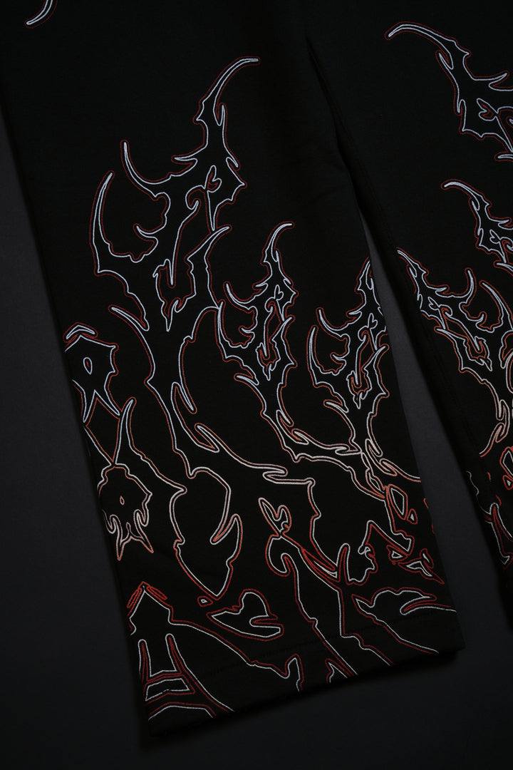Red Fury Eternal Wide Leg Pants in Black