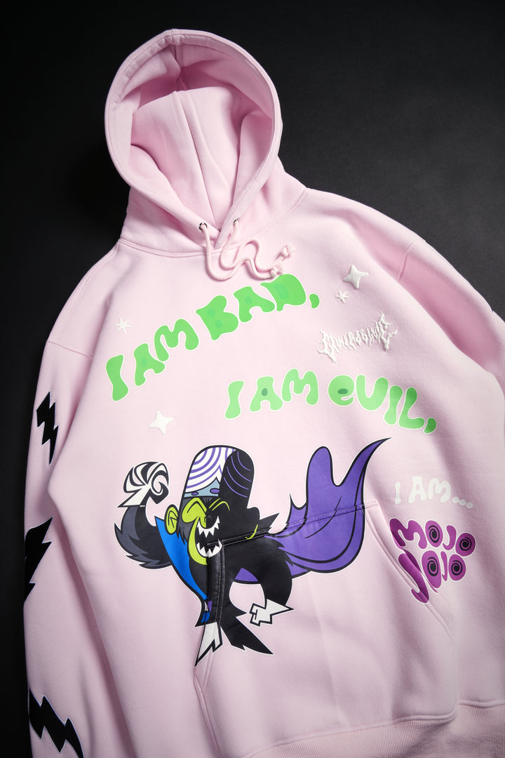 Bad Evil Cozy Hoodie in Baby Pink