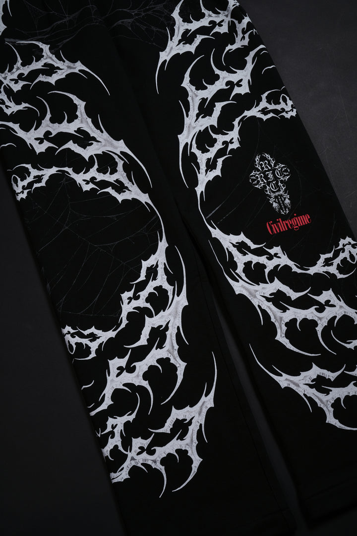 Trapped in Webs Eternal Wide Leg Pants in Black
