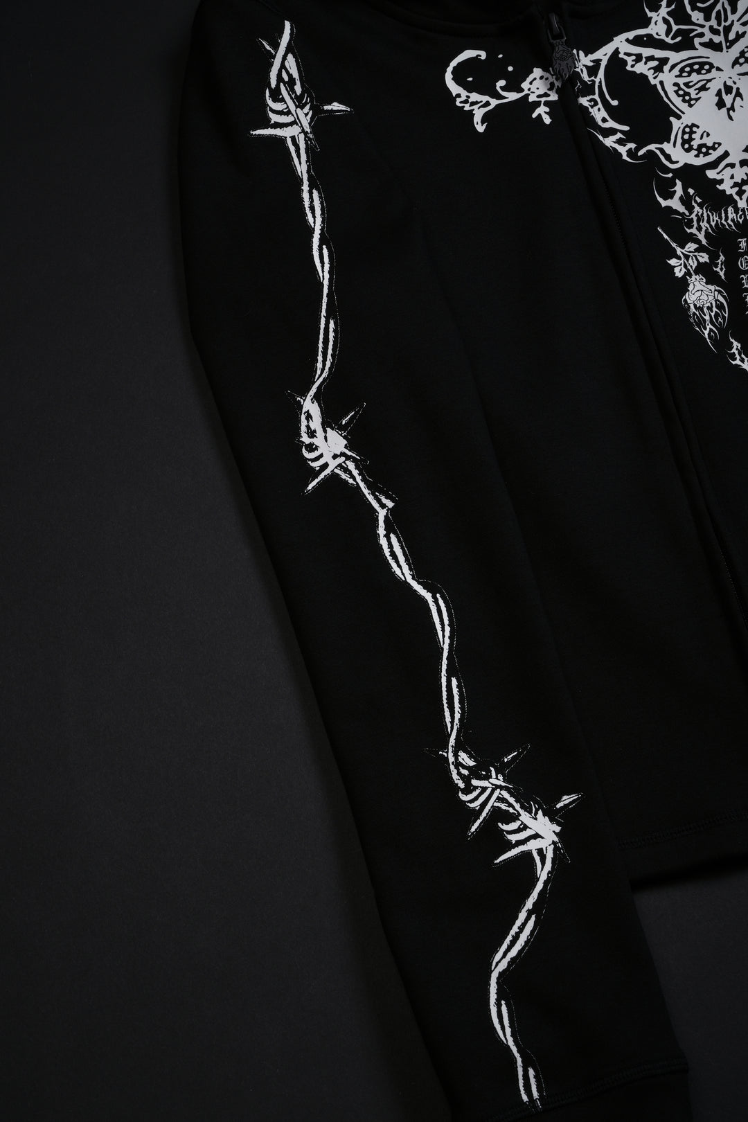 Control Alt Delete Pookie Zip Up Hoodie in Black