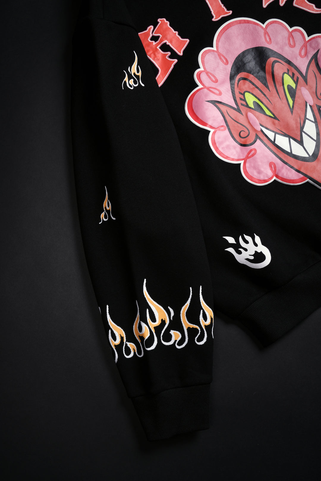 Prince Of Darkness Cozy Crewneck in Black