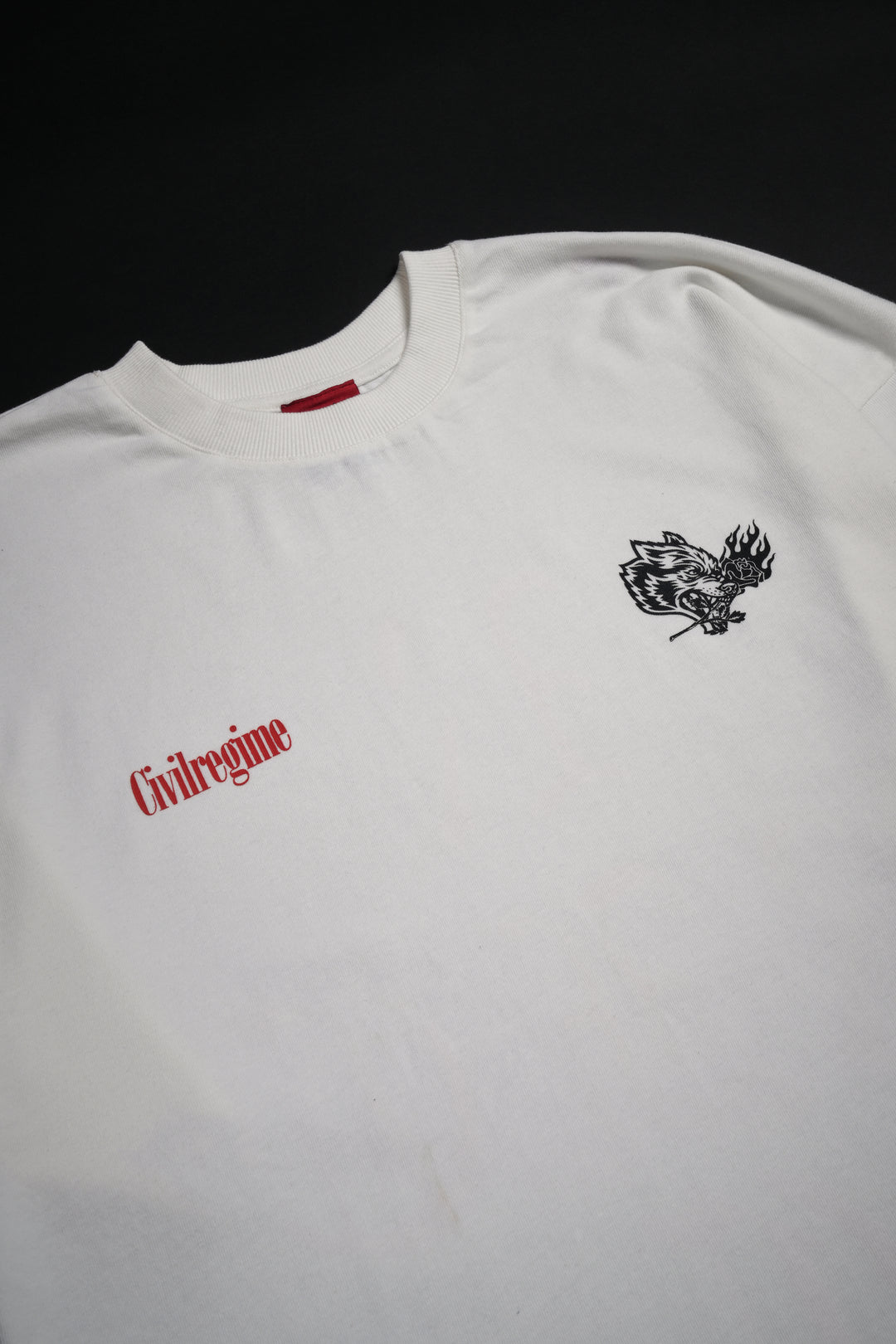 Wolf From Concrete American Classic Oversized Tee in Butter