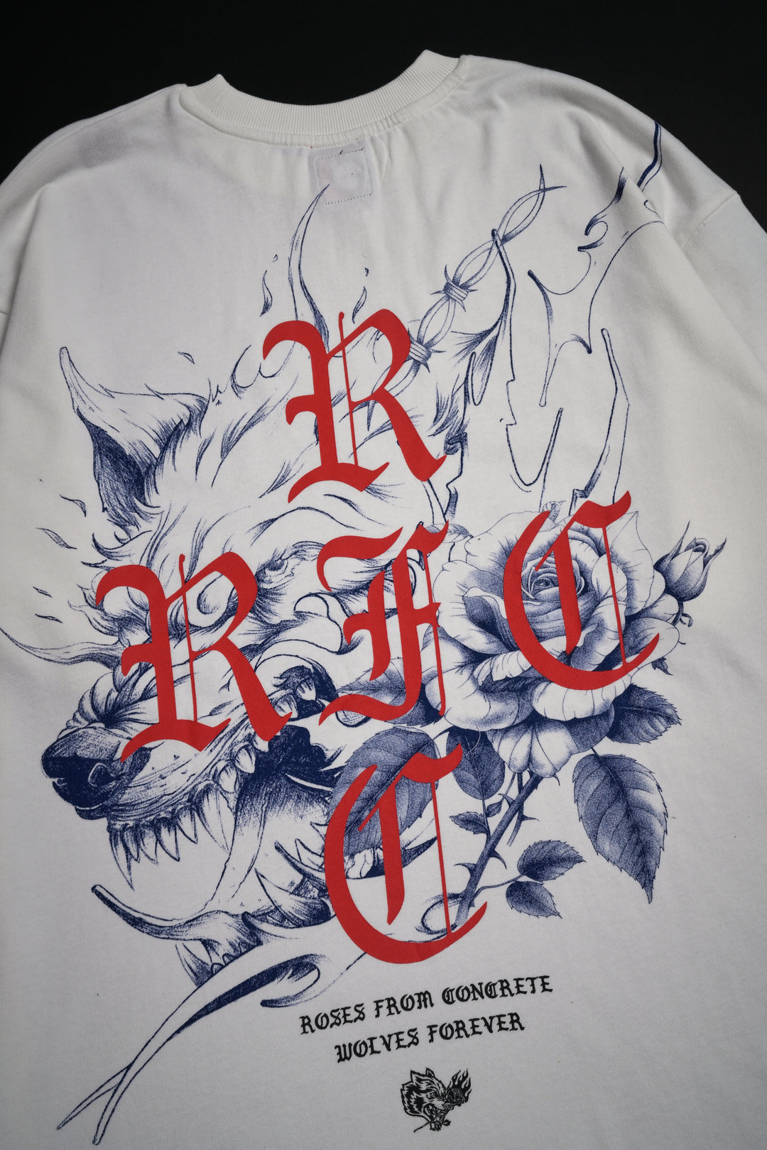 Wolf From Concrete American Classic Oversized Tee in Butter