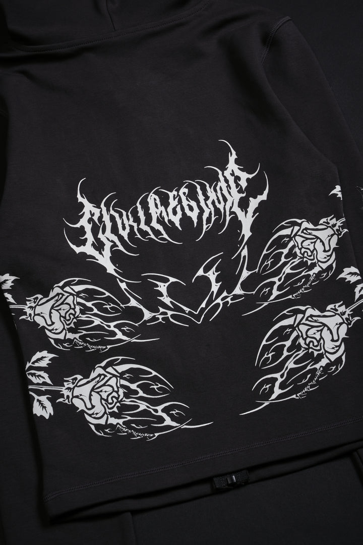 Control Alt Delete Pookie Zip Up Hoodie in Ash Gray