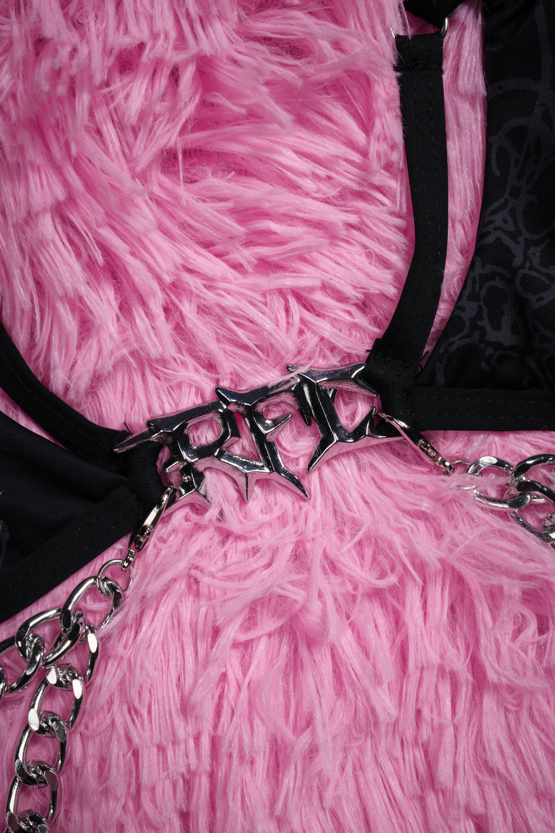 Blackout Baby Chainkini Top in Black