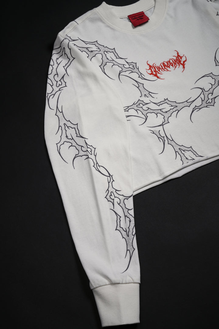 Run It Up L/S Boxy Crop Tee in Butter