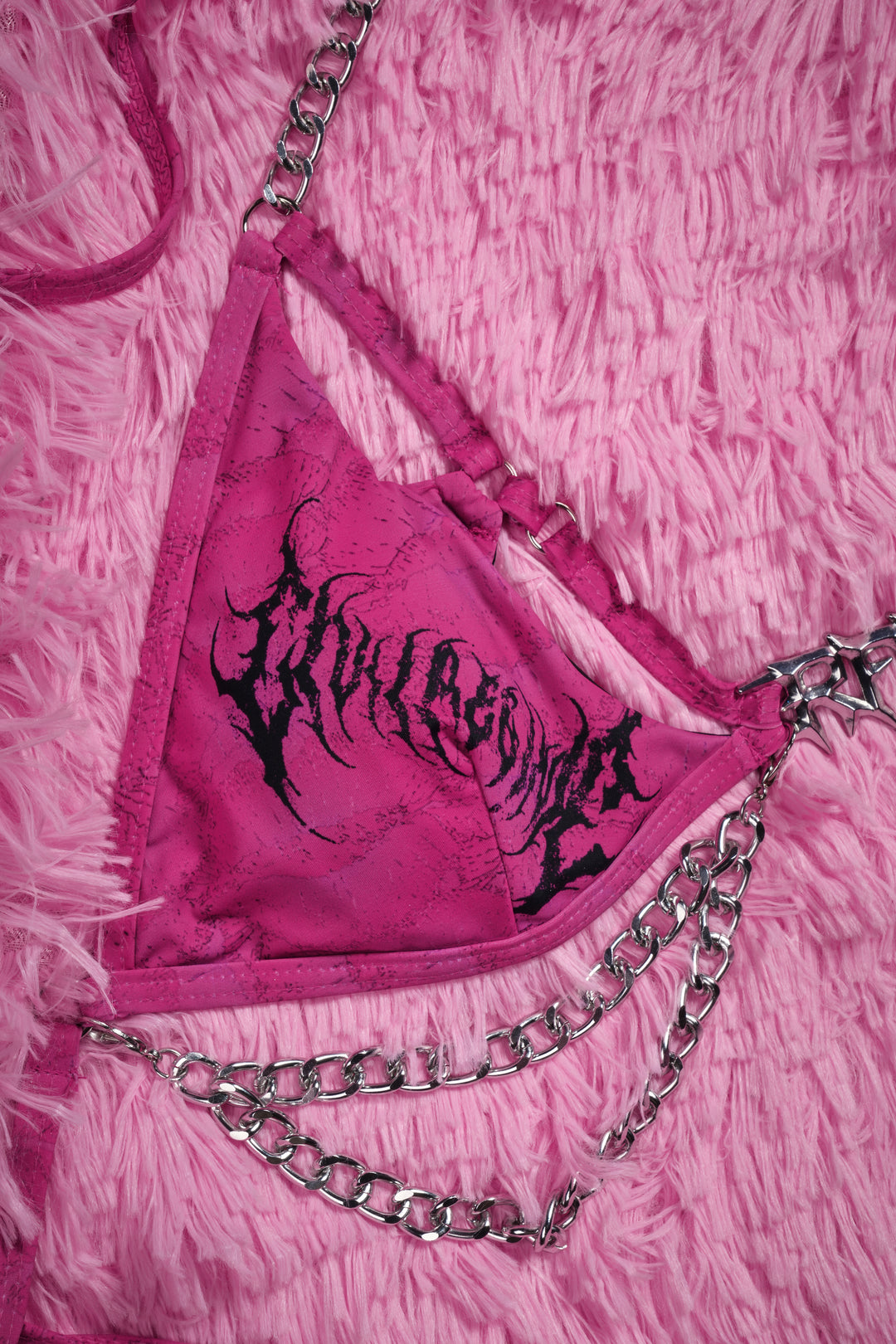 Sinful Sweetheart Chainkini Top in Pink