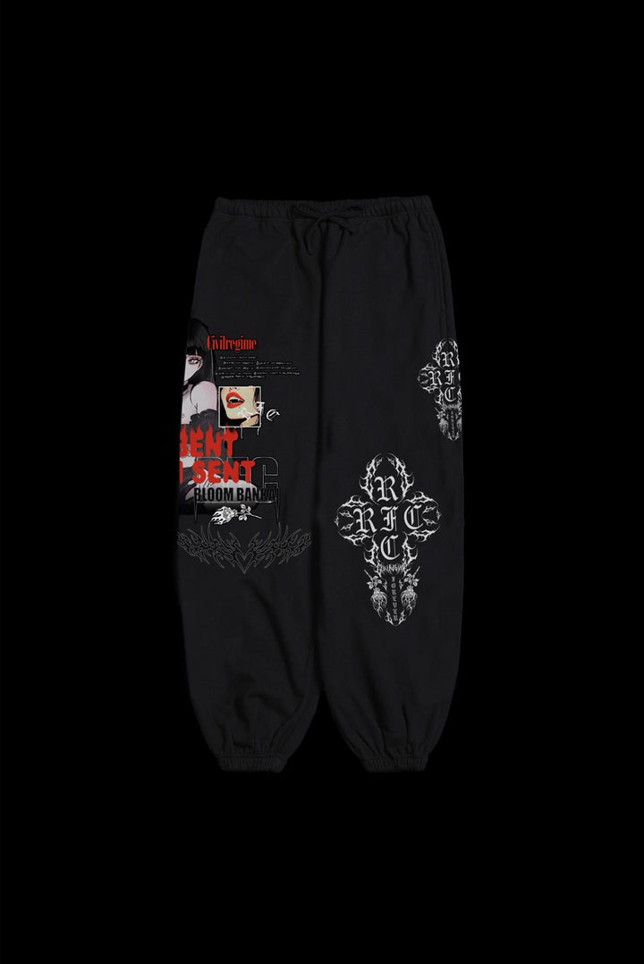 Bloom Bankai Temptress Lounger Sweat Pants in Black