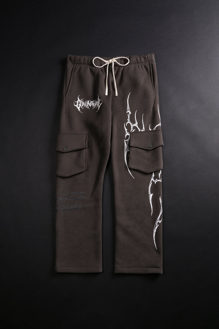 Enter Our Chaos Wide Leg Cargo Pants in Vintage Black