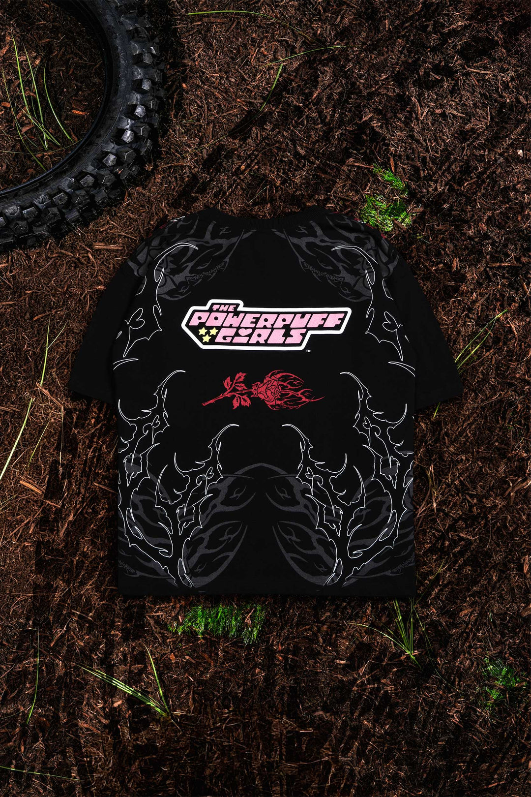 Blossom's Thorn Rush "Side By Side" 199X Oversized Tee in Black