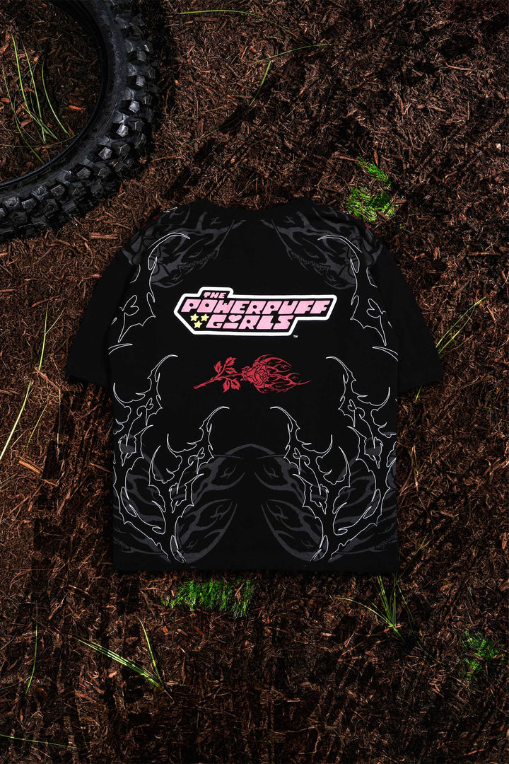 Blossom's Thorn Rush "Side By Side" 199X Oversized Tee in Black