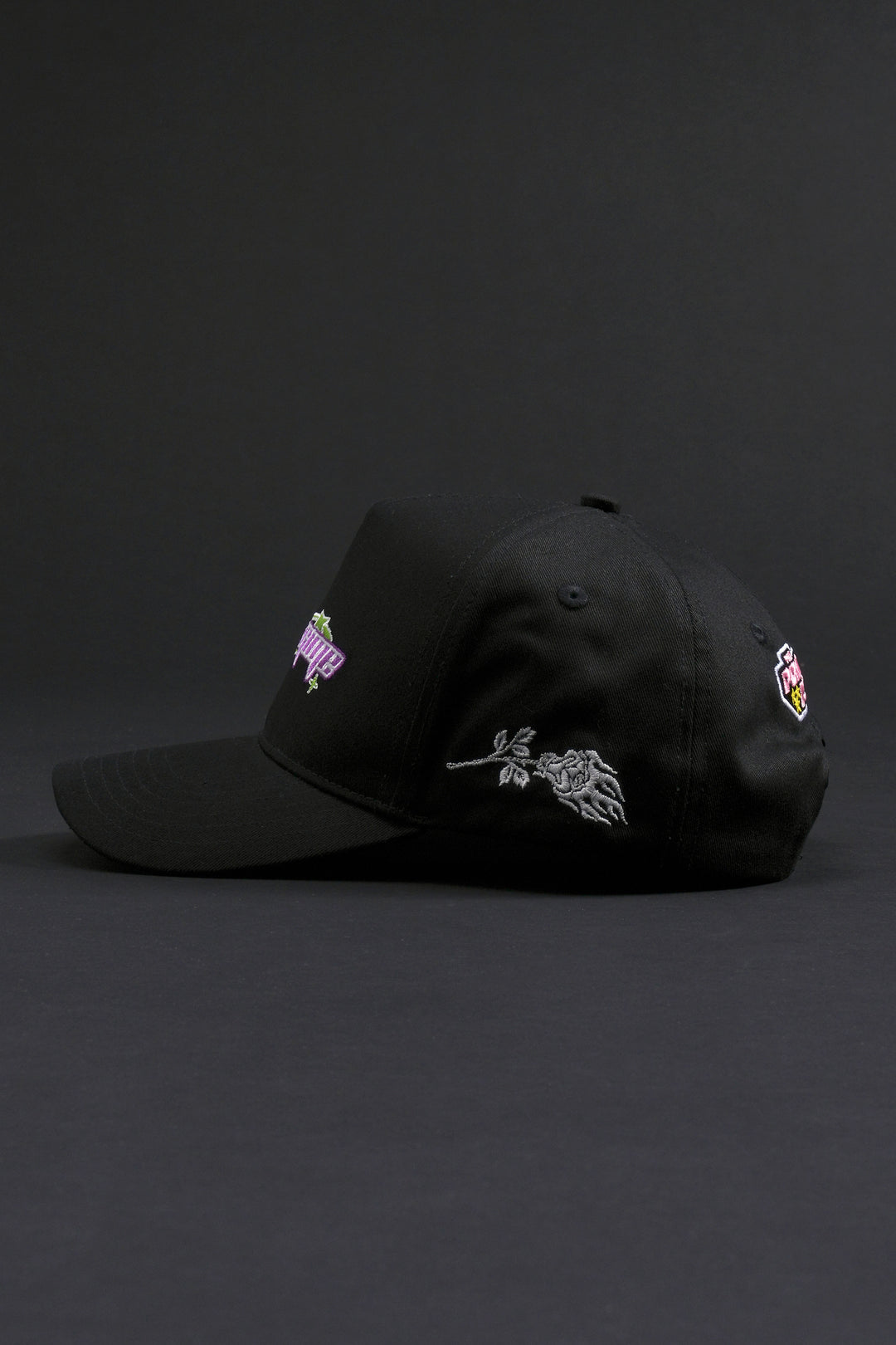Bubble's Halo 5 Panel Strapback Hat in Black