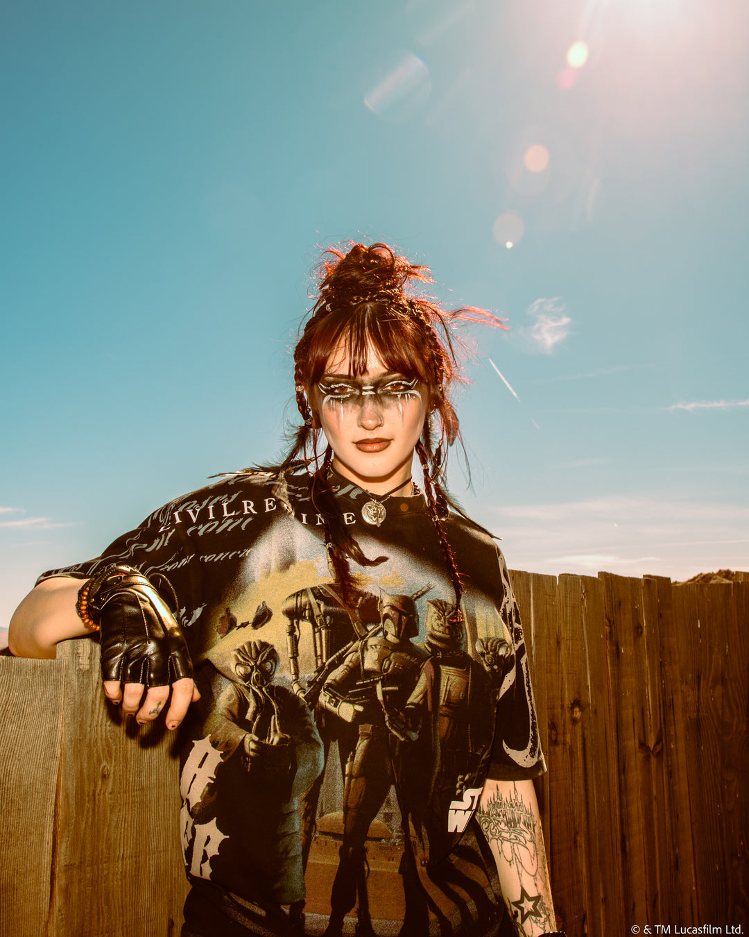 Galactic Hunter American Classic Oversized Tee in Vintage Black