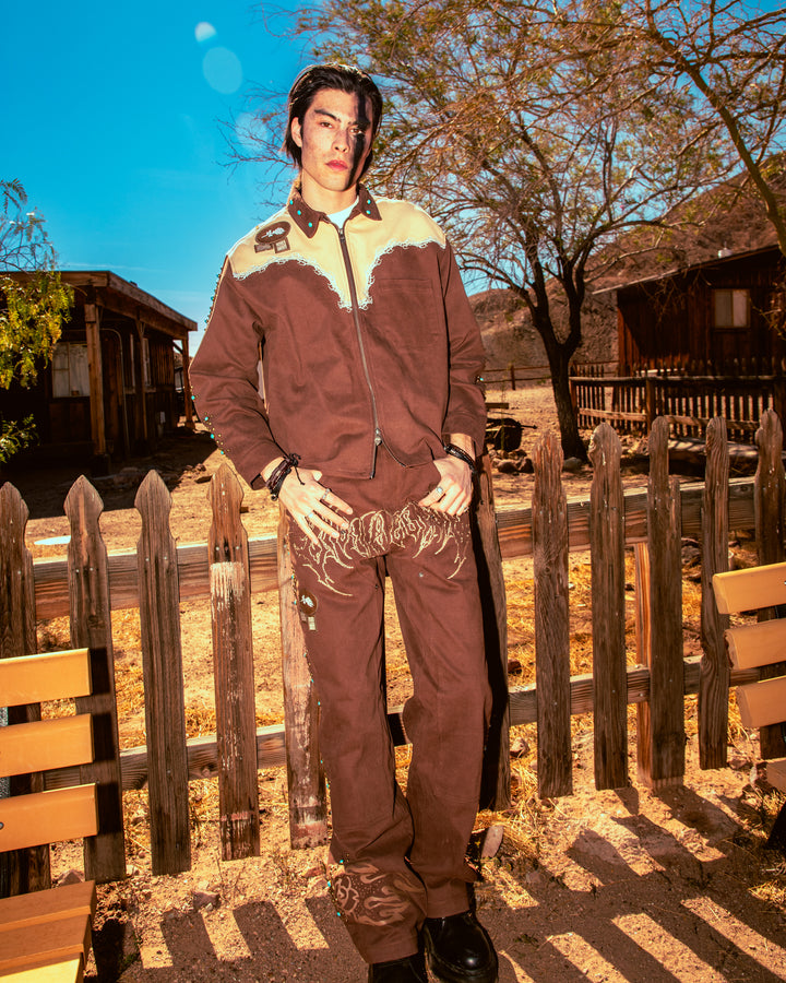 High Bounty Vince L/S Shirt in Sand/Fudge